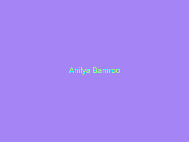Ahilya Bamroo