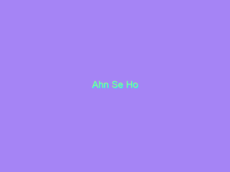 Ahn Se Ho