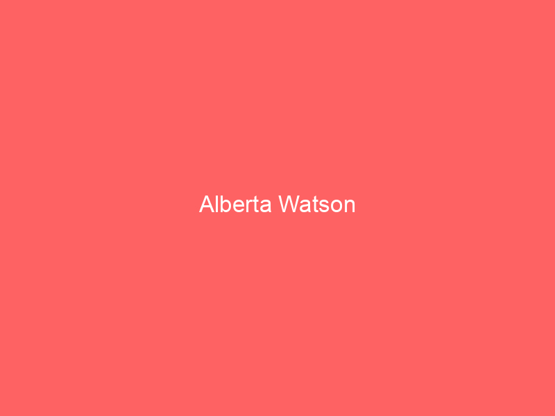 Alberta Watson