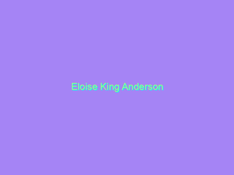 Eloise King Anderson