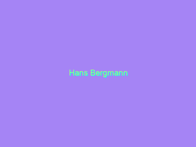Hans Bergmann