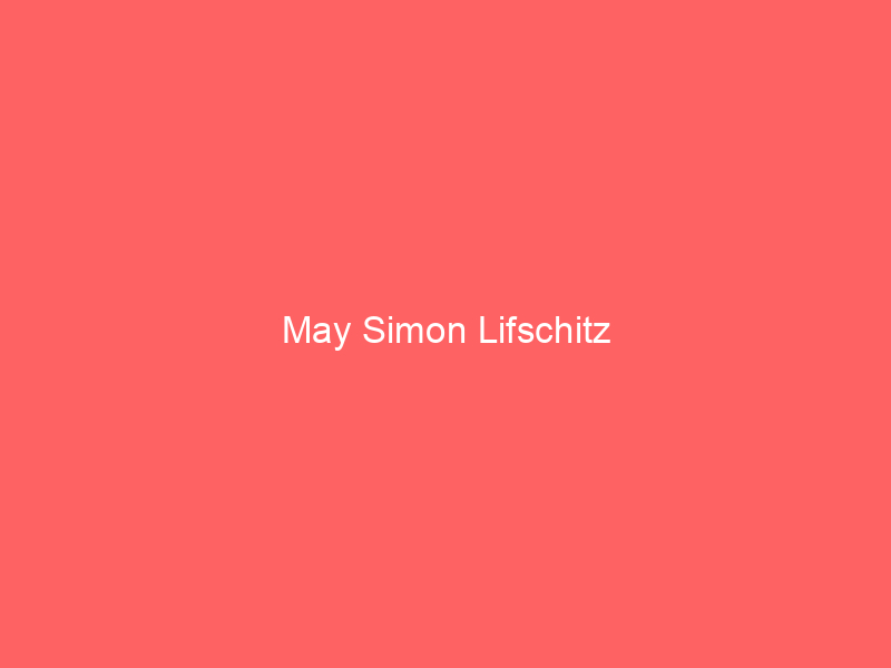 May Simon Lifschitz