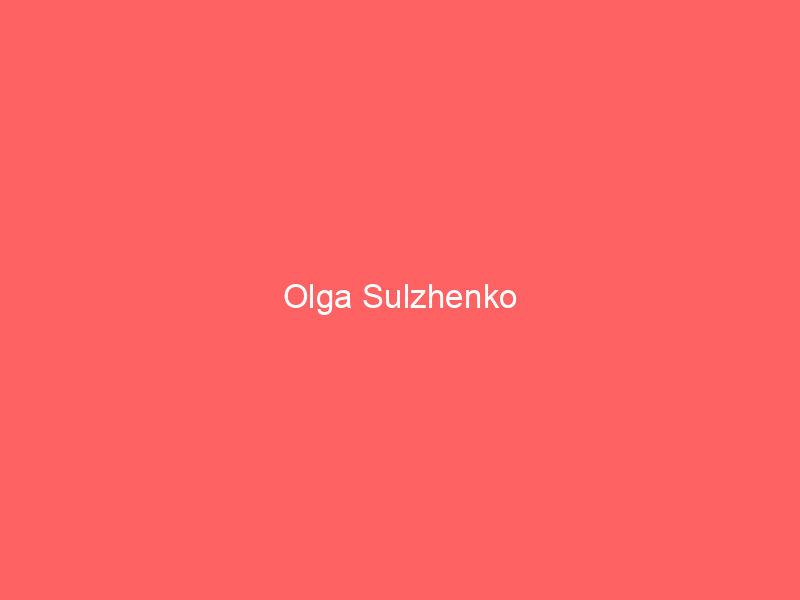 Olga Sulzhenko