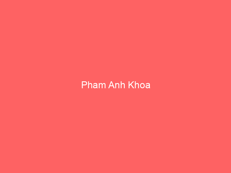 Pham Anh Khoa
