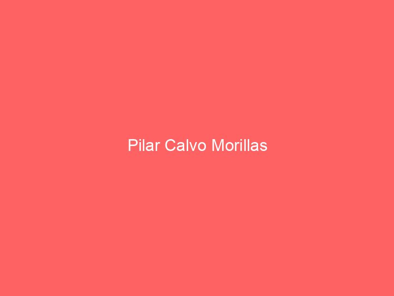 Pilar Calvo Morillas