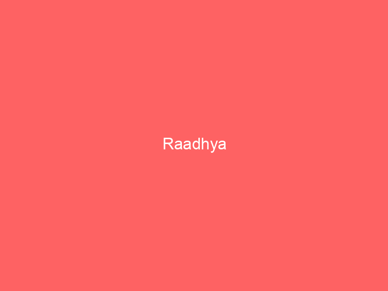 Raadhya