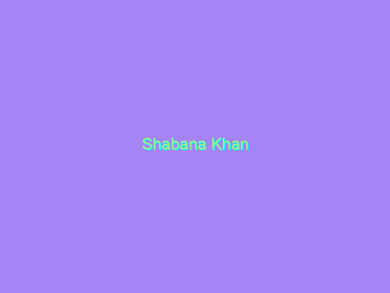 Shabana Khan